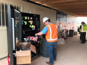 1sourcevend sets up machine at site of future Raiders stadium